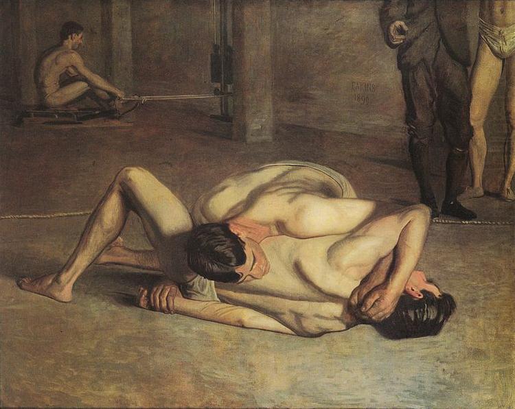 Thomas Eakins The Wrestlers china oil painting image